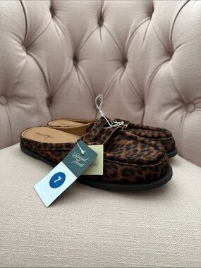 Universal Thread Leopard Print Mule Clogs in Brown and Black